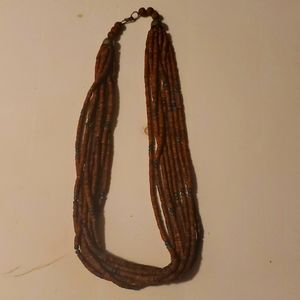 Multistrand beaded necklace